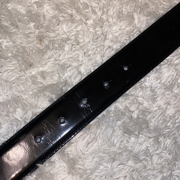 Gianni Versace Italy patent black leather woman’s rhinestone belt vintage - Picture 5 of 7